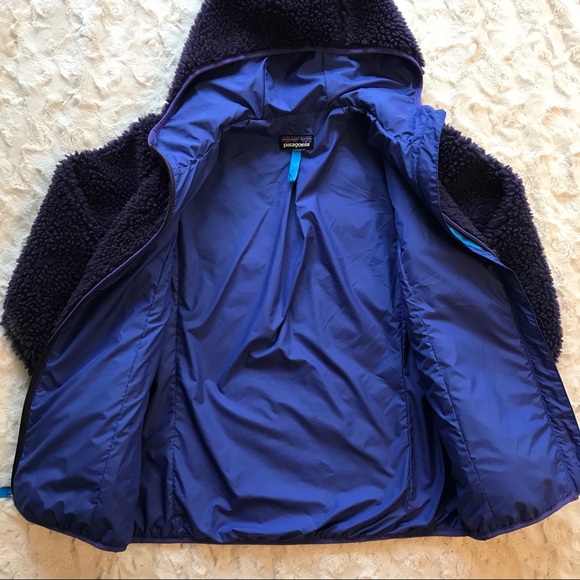 Patagonia Retro X Cardigan Purple Teddy Fleece Jacket - Picture 4 of 8